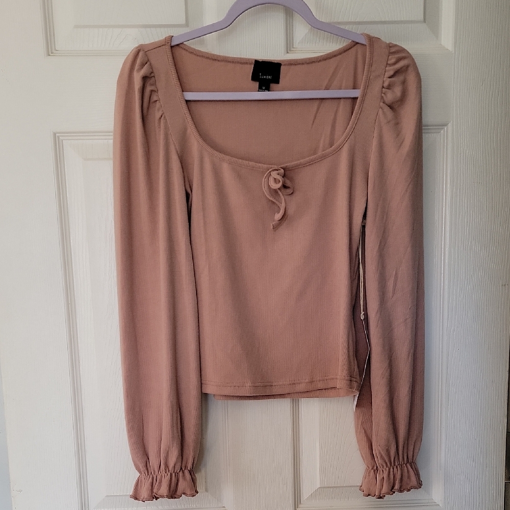 Lumiere Women's Pink Long Sleeve Blouse